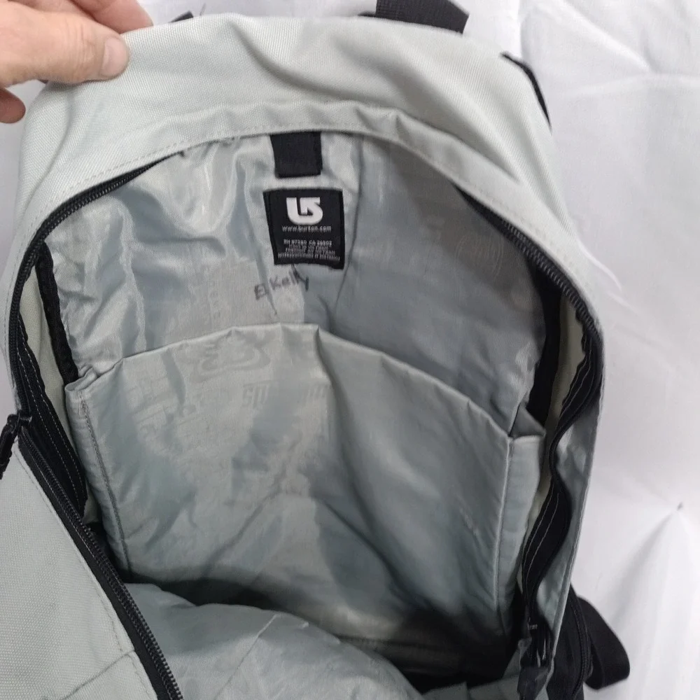 Burton Treble Yell Backpack Gray Black Colorblock Skate School Bag s9